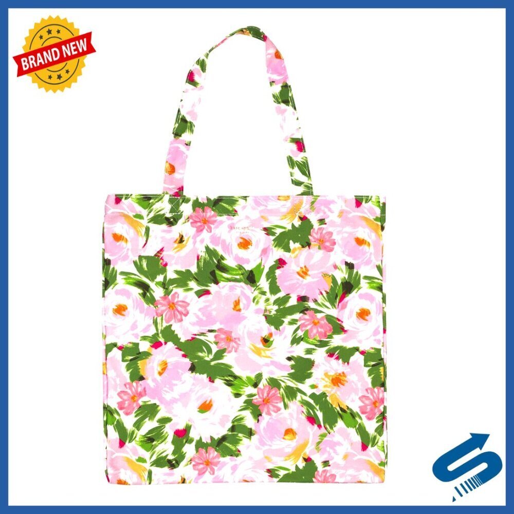 Canvas Tote Bag Floral Print Durable Chic Work Beach Weekender Book Bag